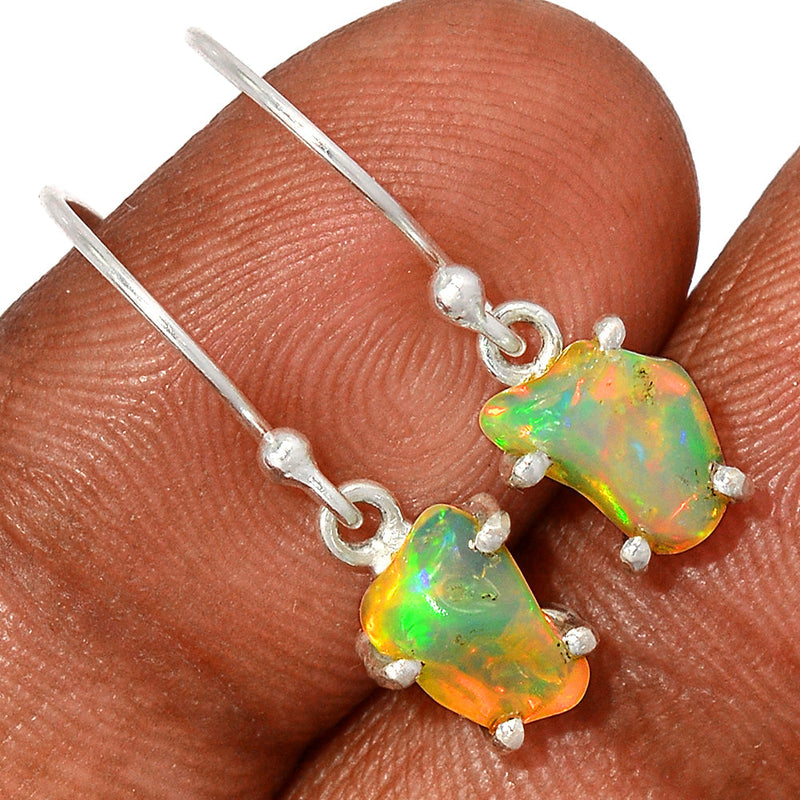 1" Claw - Ethiopian Opal Polish Rough Earrings - EPRE93