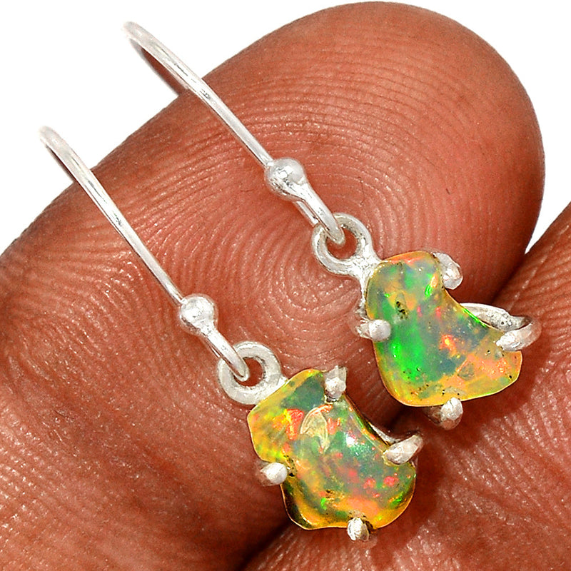 1.1" Claw - Ethiopian Opal Polish Rough Earrings - EPRE98