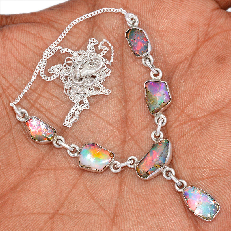 19.8" Ethiopian Opal Polish Rough Necklace - EPRN71