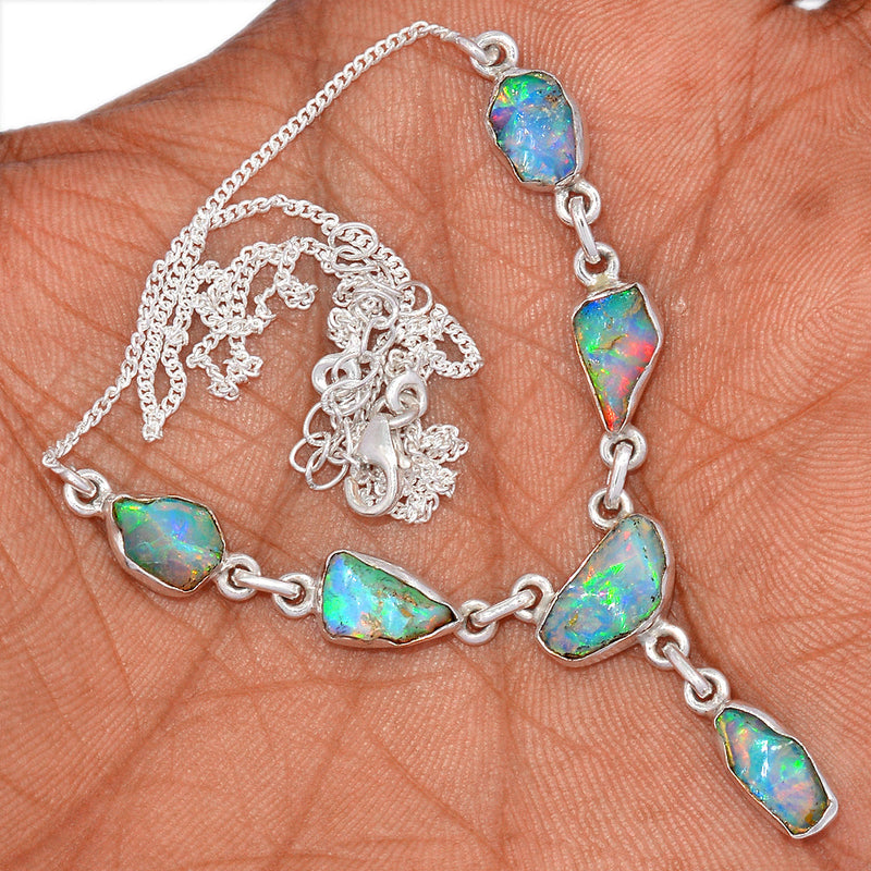 20.1" Ethiopian Opal Polish Rough Necklace - EPRN79