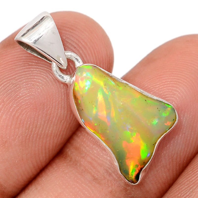 1" Ethiopian Opal Polish Rough Pendants - EPRP1016