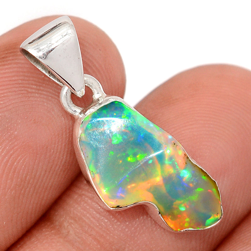 1" Ethiopian Opal Polish Rough Pendants - EPRP1023