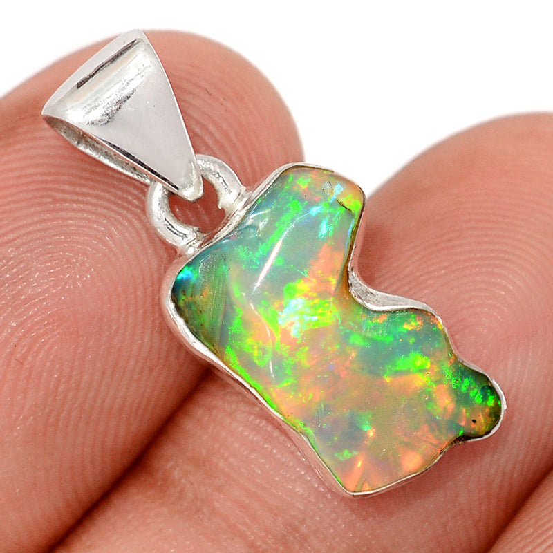 1" Ethiopian Opal Polish Rough Pendants - EPRP1027