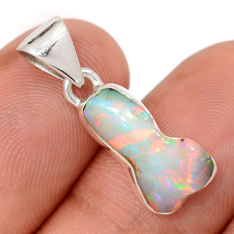 1" Ethiopian Opal Polish Rough Pendants - EPRP1028