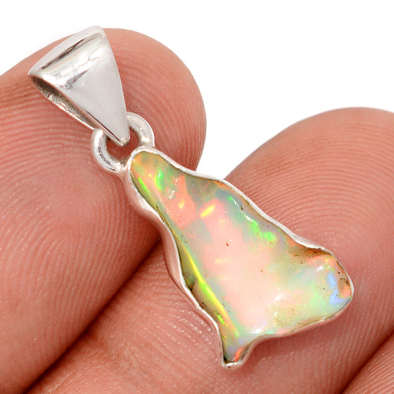 1" Ethiopian Opal Polish Rough Pendants - EPRP1030