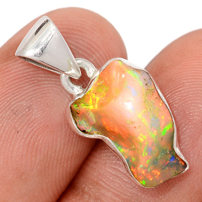 1" Ethiopian Opal Polish Rough Pendants - EPRP1046