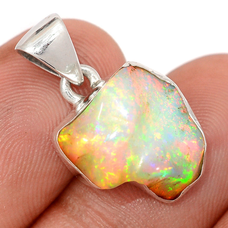 1" Ethiopian Opal Polish Rough Pendants - EPRP1048