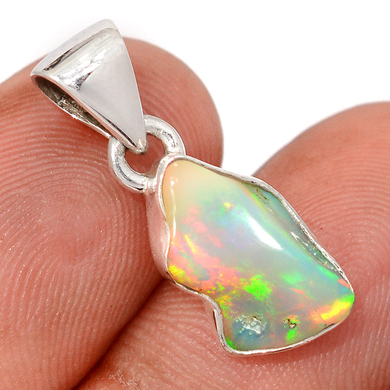 1" Ethiopian Opal Polish Rough Pendants - EPRP1081