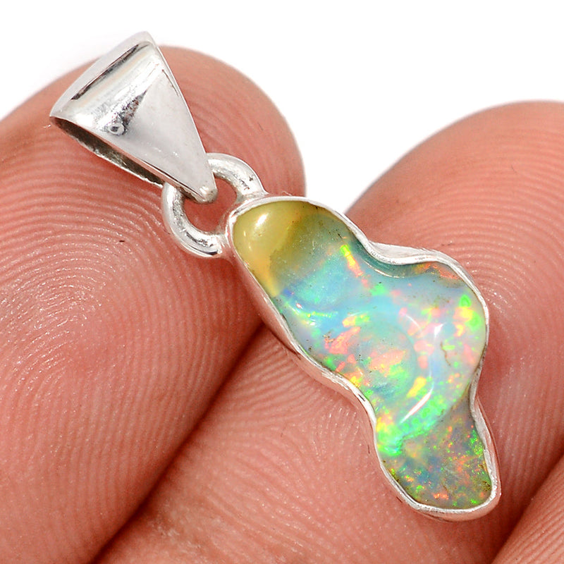 1" Ethiopian Opal Polish Rough Pendants - EPRP1085