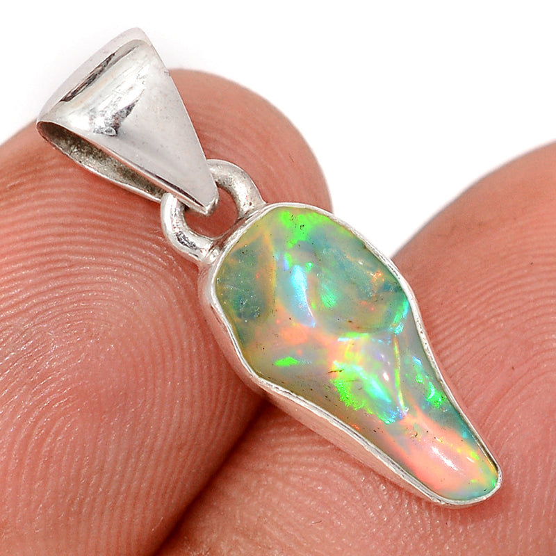 1" Ethiopian Opal Polish Rough Pendants - EPRP1090