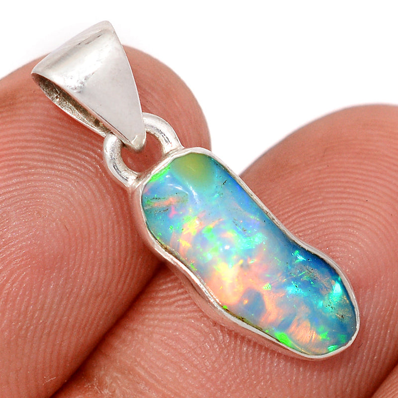 1" Ethiopian Opal Polish Rough Pendants - EPRP1096