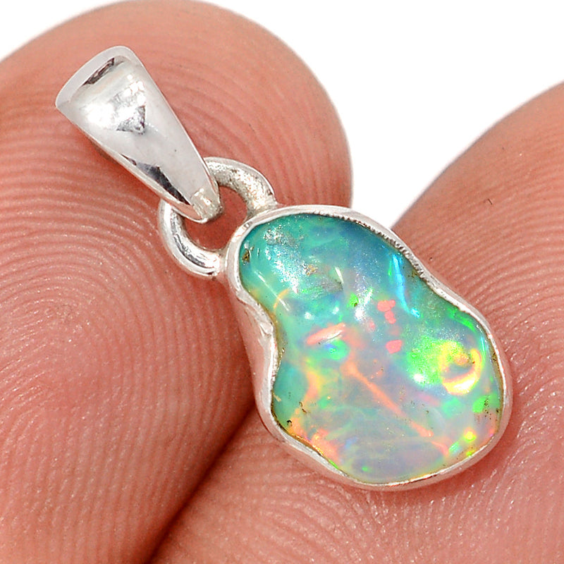 0.7" Ethiopian Opal Polish Rough Pendants - EPRP1107