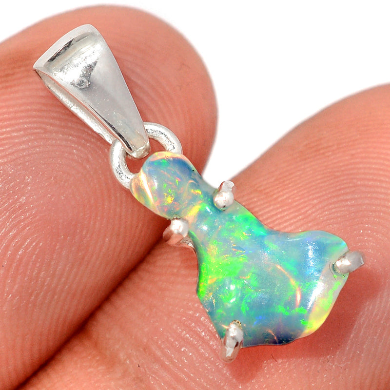 0.8" Claw - Ethiopian Opal Polish Rough Pendants - EPRP961