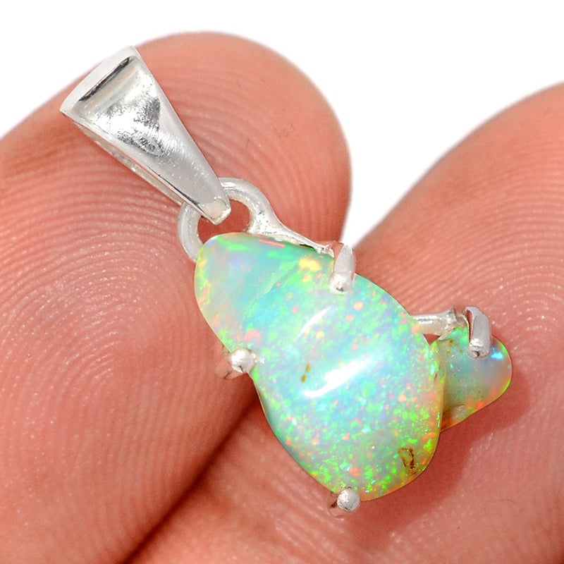 0.8" Claw - Ethiopian Opal Polish Rough Pendants - EPRP968
