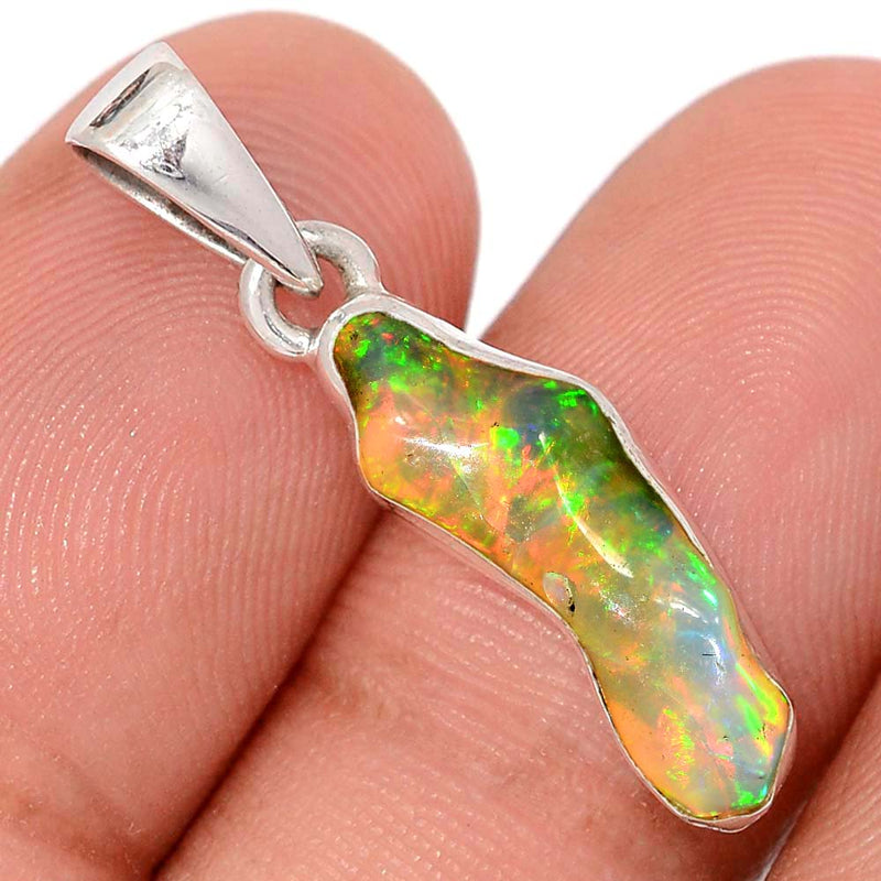 1.2" Ethiopian Opal Polish Rough Pendants - EPRP989