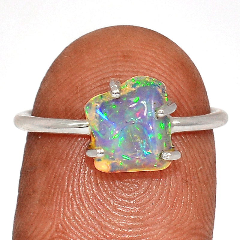 Claw - Ethiopian Opal Polish Rough Ring - EPRR1113