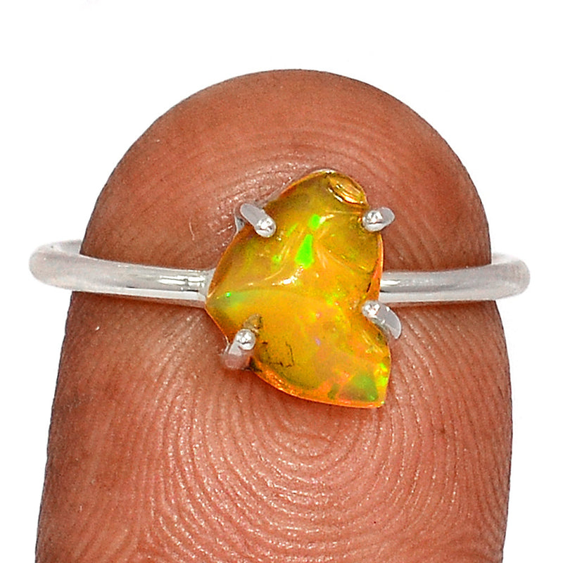 Claw - Ethiopian Opal Polish Rough Ring - EPRR1114