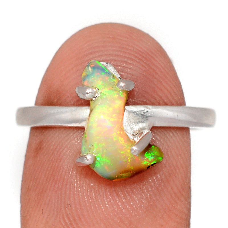 Claw - Ethiopian Opal Polish Rough Ring - EPRR1242