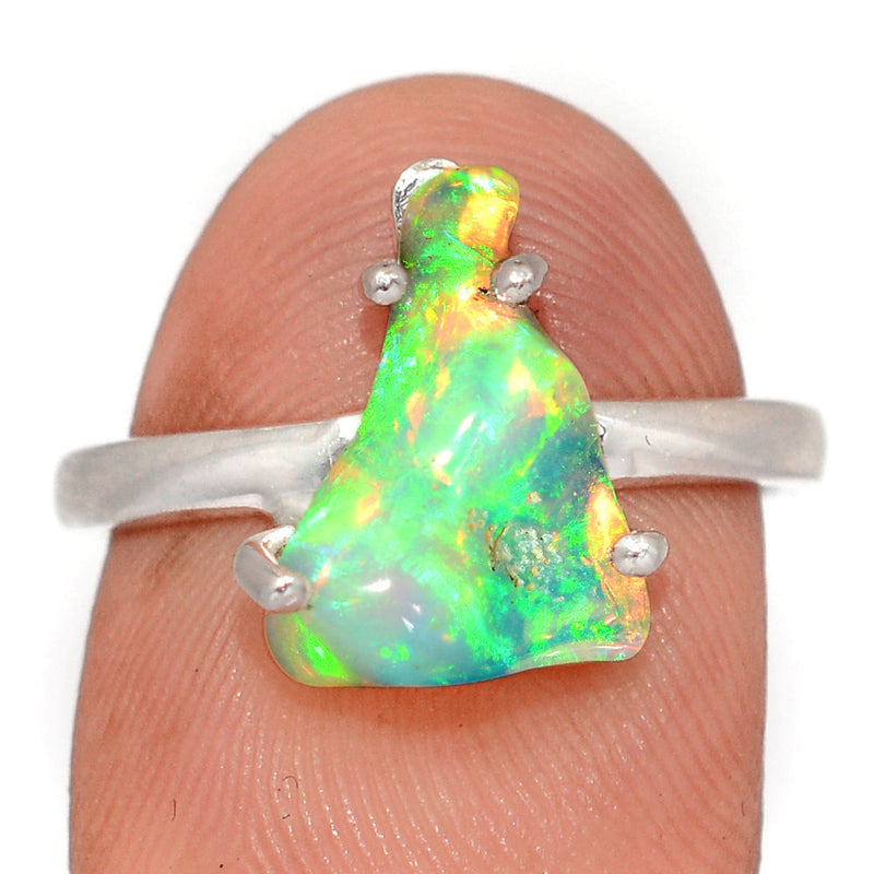 Claw - Ethiopian Opal Polish Rough Ring - EPRR1249