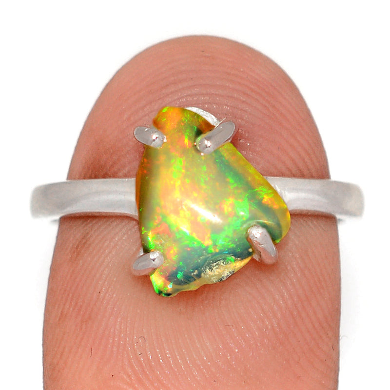 Claw - Ethiopian Opal Polish Rough Ring - EPRR1254