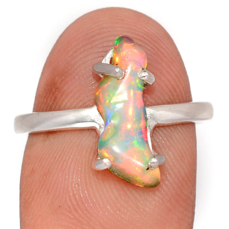 Claw - Ethiopian Opal Polish Rough Ring - EPRR1255