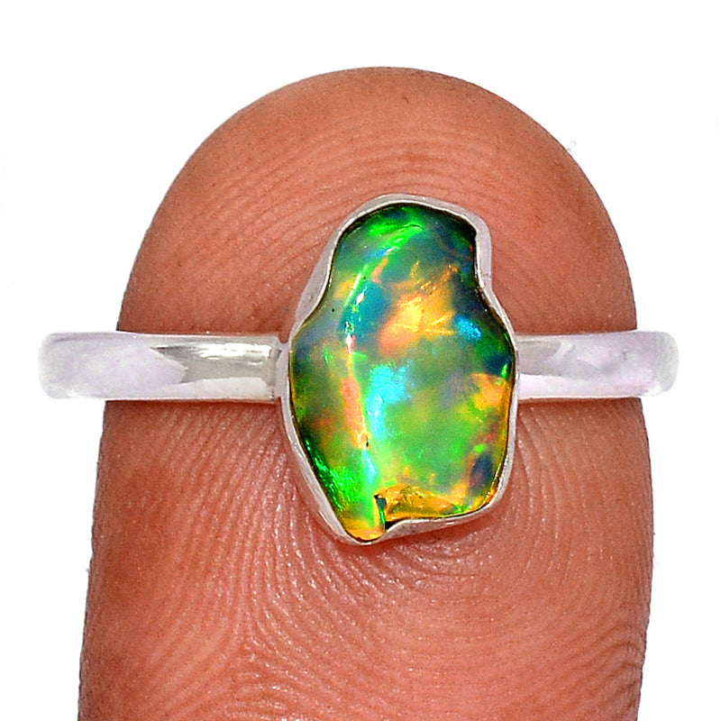 Ethiopian Opal Polish Rough Ring - EPRR975