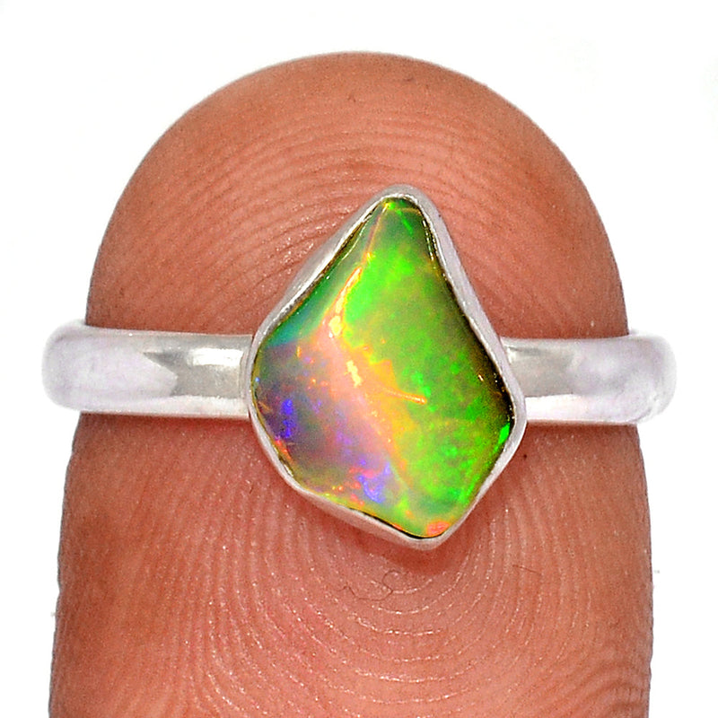 Ethiopian Opal Polish Rough Ring - EPRR977