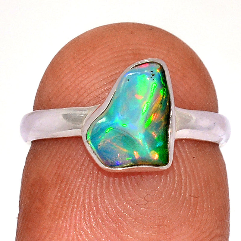 Ethiopian Opal Polish Rough Ring - EPRR978