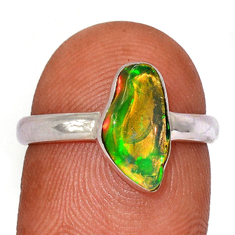 Ethiopian Opal Polish Rough Ring - EPRR981