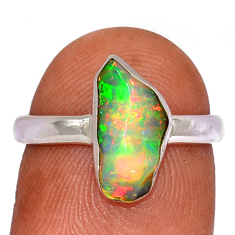 Ethiopian Opal Polish Rough Ring - EPRR990