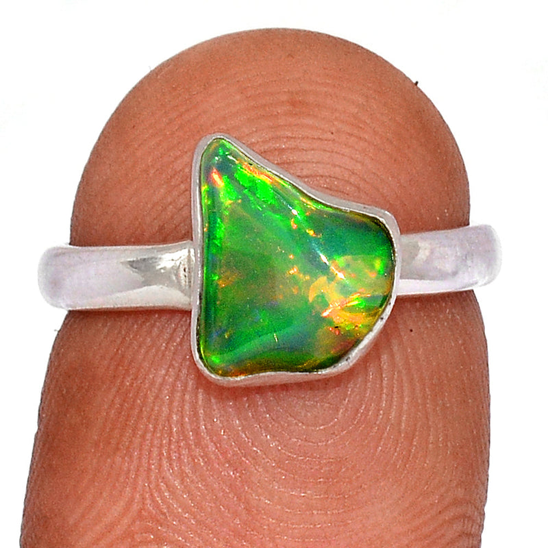 Ethiopian Opal Polish Rough Ring - EPRR991