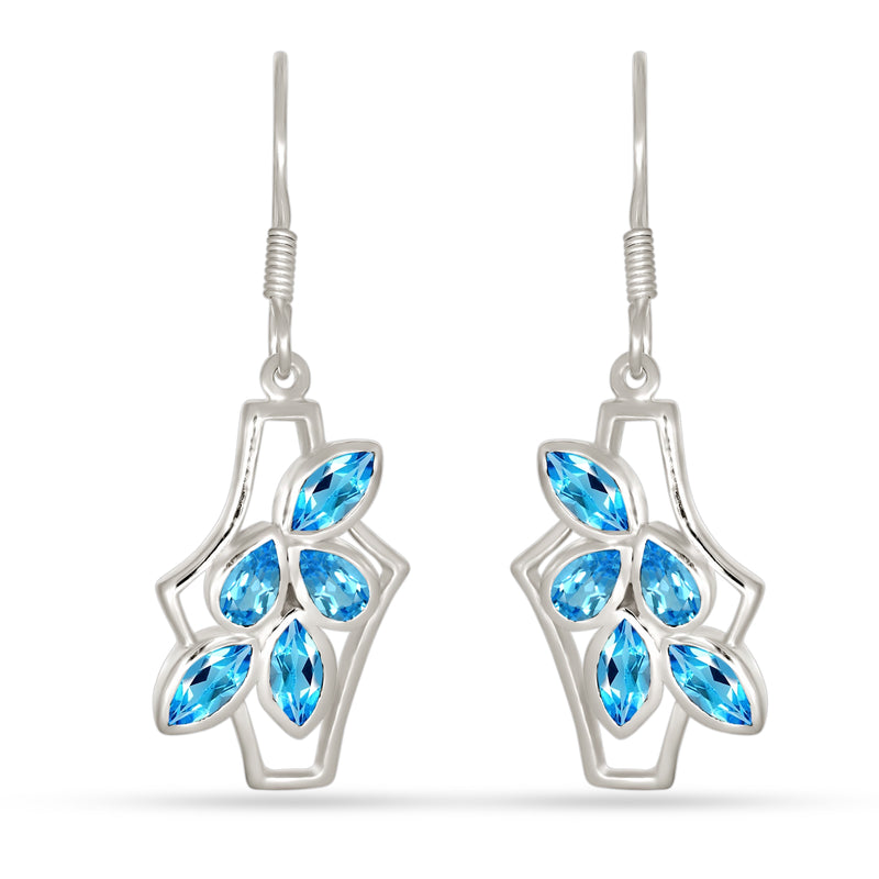 3*6 MM Pear - Blue Topaz Earrings - ER2141BT