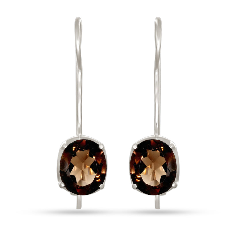 9*11 MM Oval - Smokey Quartz Earrings - ER2149SQ