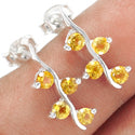 3*3 MM Round - Citrine Earrings - ER2150C