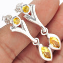 5*10 MM Marquise & 4*4 MM Round - Citrine Earrings - ER2152C
