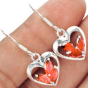 3*6 MM Marquise - Heart - Carnelian Faceted Earrings - ER2153CRF