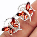 4*8, 3*6 MM Marquise - Butterfly - Garnet Faceted Earrings - ER2155G