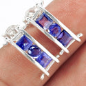 4*4 MM Square & Round - Iolite Earrings - ER2156I