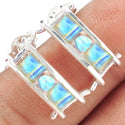 4*4 MM Square & Round - Moonstone Faceted Earrings - ER2156RM