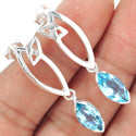 12*6 MM Marquise - Blue Topaz Earrings - ER2157BT