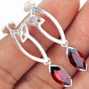 12*6 MM Marquise - Garnet Faceted Earrings - ER2157G