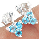 3*3 MM Round - Blue Topaz Earrings - ER2158BT