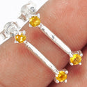 3*3 MM Round - Citrine Earrings - ER2159C