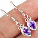 4*6 MM Pear - Amethyst Faceted Earrings - ER2162A