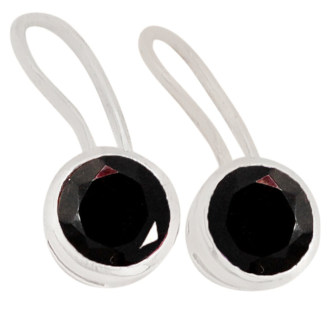 8*8 MM Round - Black Spinel Earrings - ER2163BS