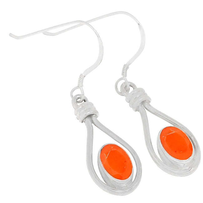 6*8 MM Oval - Carnelian Faceted Earrings - ER2171CRF