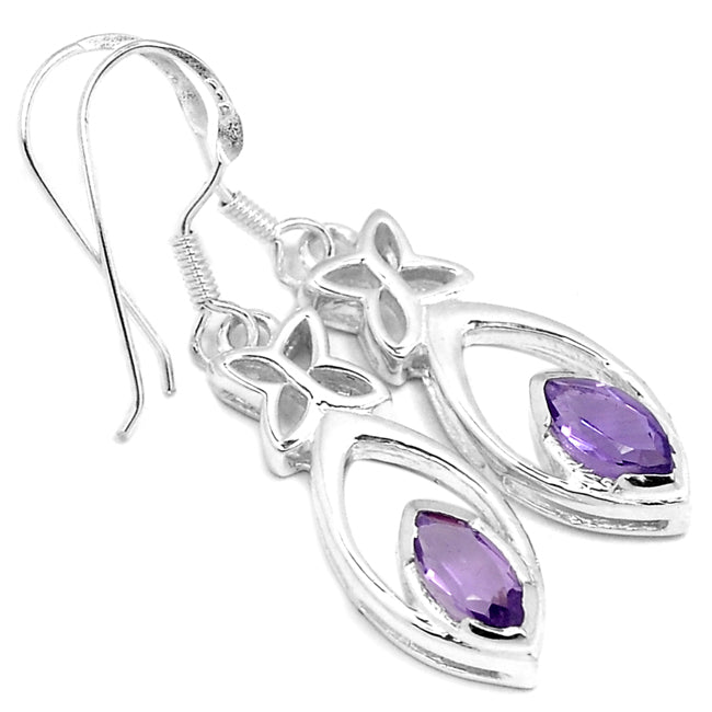 4*8 MM Marquise - Amethyst Faceted Earrings - ER2176A