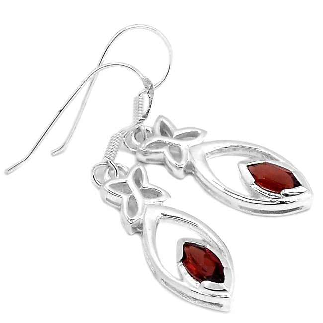 4*8 MM Marquise - Garnet Faceted Earrings - ER2176G