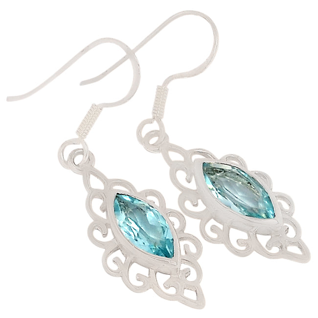 6*12 MM Marquise - Blue Topaz Earrings - ER2177BT