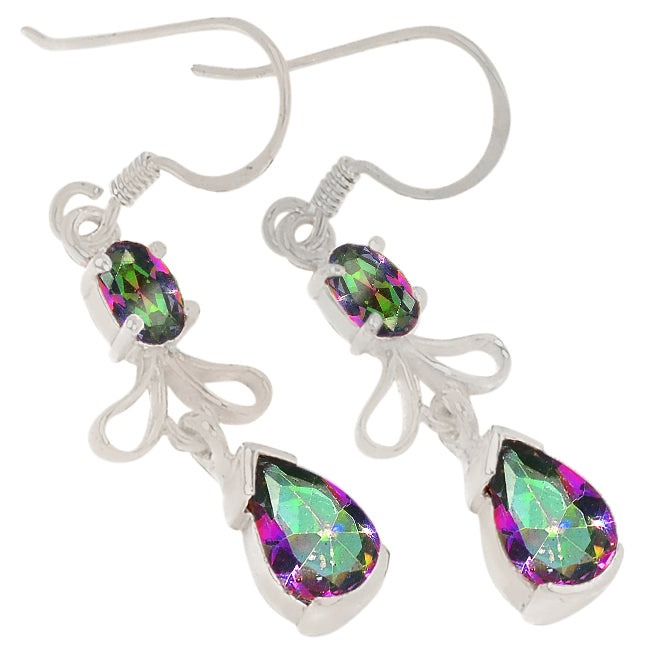 6*9 MM Pear & 4*6 MM Oval - Rainbow Topaz Earrings - ER2183MT